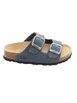 Slippers "Trefle" donkerblauw