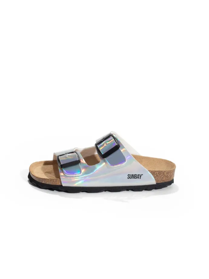 Slippers "Trefle" zilverkleurig/meerkleurig
