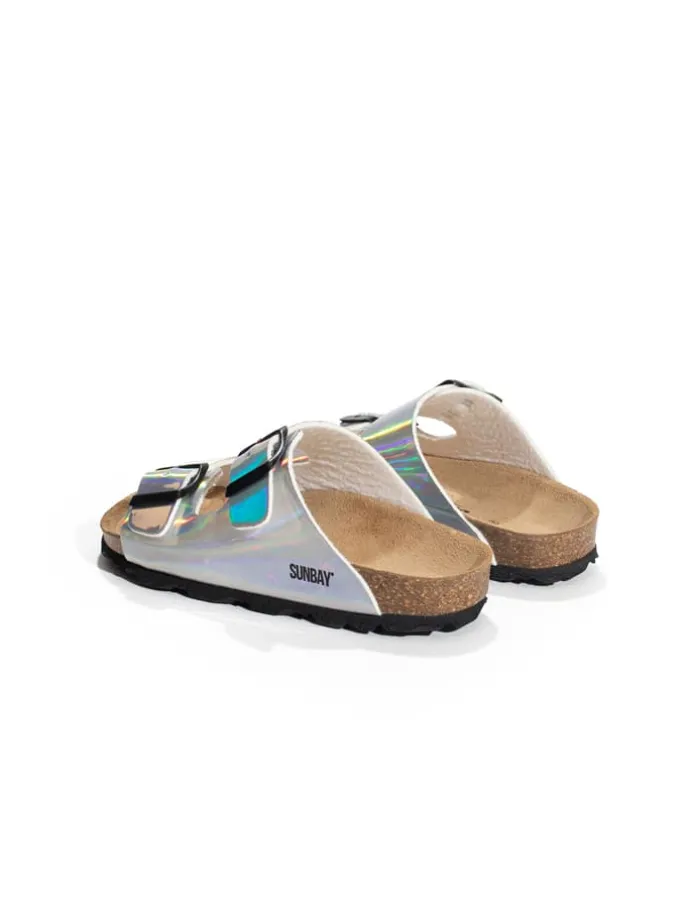 Slippers "Trefle" zilverkleurig/meerkleurig