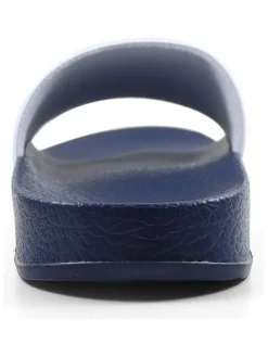 Slippers wit/donkerblauw