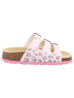 Slippers wit/lichtroze