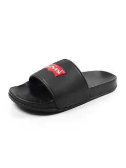 Slippers zwart/rood