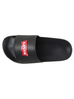 Slippers zwart/rood