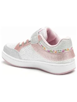 Sneakers "Frangetta" wit/lichtroze