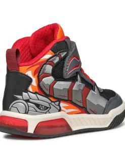 Sneakers "Inek" grijs/rood