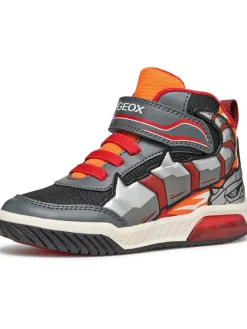 Sneakers "Inek" grijs/rood