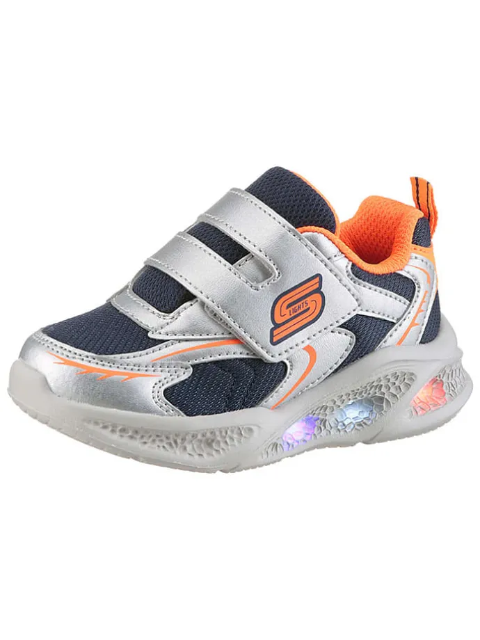 Sneakers zilverkleurig/donkerblauw