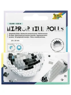 Spiegelsteenjesrol zilverkleurig