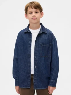 Spijkerblouse donkerblauw