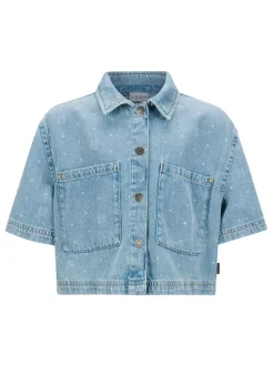 Spijkerblouse "Flore" lichtblauw