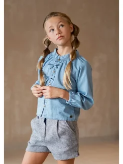 Spijkerblouse lichtblauw