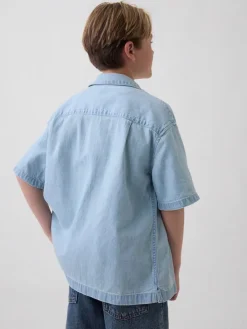 Spijkerblouse lichtblauw
