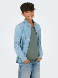 Spijkerblouse "Orson" lichtblauw