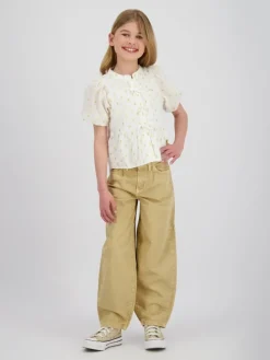 Spijkerbroek - balloon fit - beige