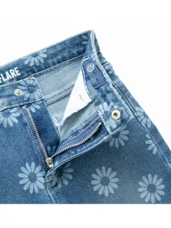 Spijkerbroek - flare fit - blauw