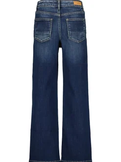 Spijkerbroek - wide leg - donkerblauw