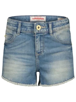 Spijkershort blauw