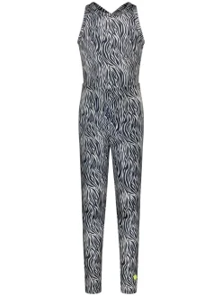 Sport jumpsuit zwart/wit