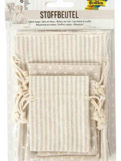 Stoffen zakken naturel - 6 stuks