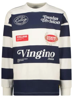 Sweatshirt donkerblauw/wit