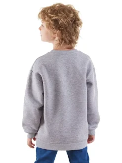 Sweatshirt "Just Smile" grijs