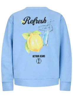 Sweatshirt "Leo" lichtblauw