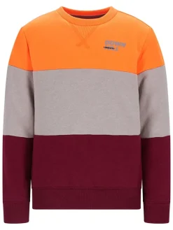 Sweatshirt "Scott" oranje/grijs/bordeaux