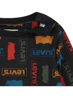 Sweatshirt zwart/meerkleurig