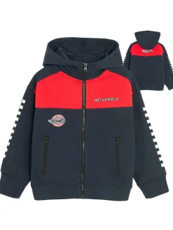Sweatvest donkerblauw/rood