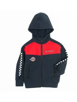 Sweatvest donkerblauw/rood