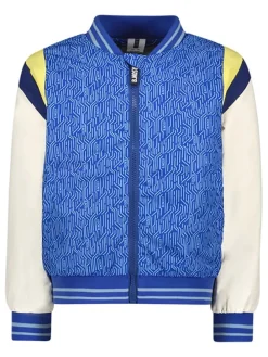 Sweatvest "James" blauw/wit/geel