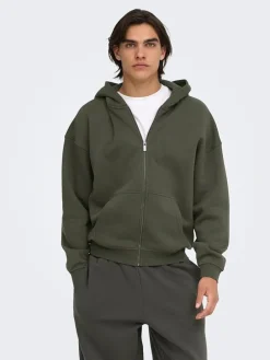 Sweatvest kaki