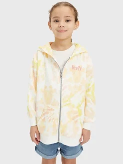 Sweatvest wit/geel