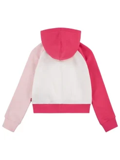 Sweatvest wit/roze