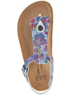 Teenslippers blauw/meerkleurig