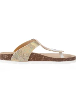 Teenslippers goudkleurig