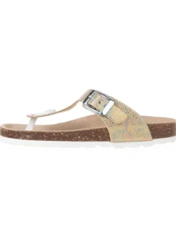 Teenslippers goudkleurig