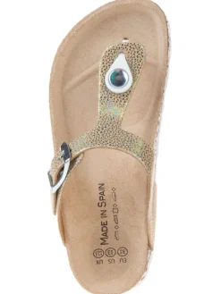 Teenslippers goudkleurig
