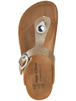 Teenslippers goudkleurig