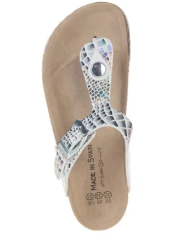 Teenslippers wit/lichtbruin