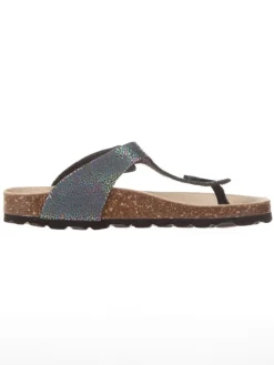 Teenslippers zwart/meerkleurig