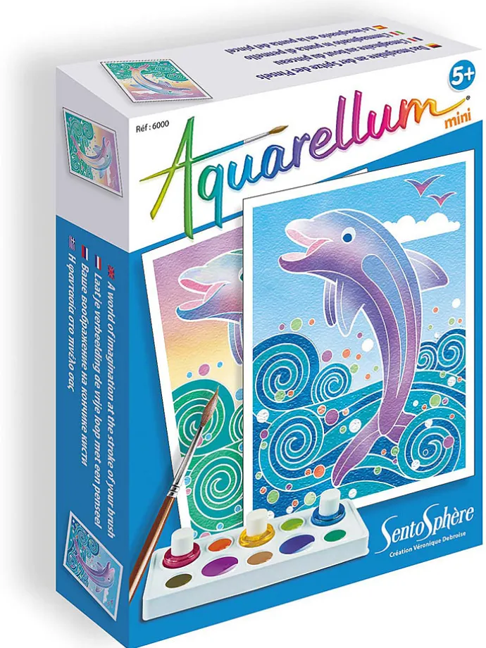 Tekenset "Aquarellum Mini - Dolfijnen" - vanaf 5 jaar