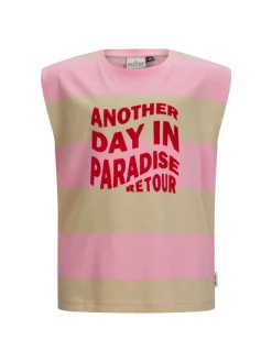 Top "Gislene" lichtroze/beige