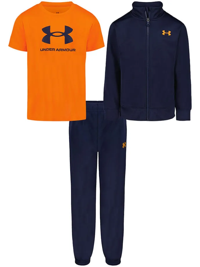 Trainingspak donkerblauw/oranje