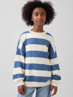 Trui blauw/crème