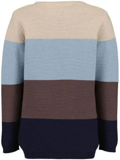 Trui bruin/lichtblauw/donkerblauw