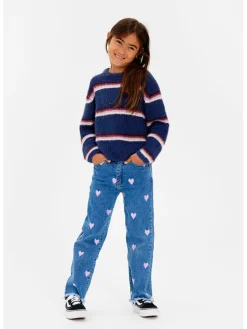 Trui "Dada" donkerblauw/meerkleurig