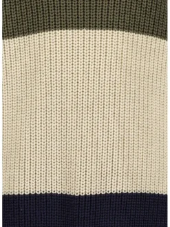 Trui kaki/beige/donkerblauw