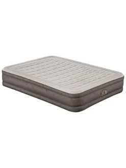 Tweepersoons luchtbed + ingebouwde elek. pomp grijs - (B)152 x (H)36 x (D)203 cm