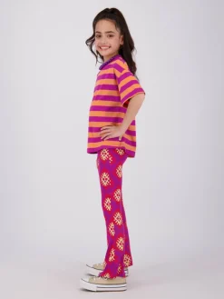Uitlopende leggings "Sita" paars/rood